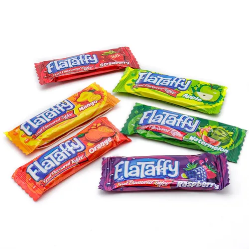 Vista 6 de Caramelo turco suave, 1 libra, caramelo de frutas masticables, sabores surtidos (frambuesa, fresa, manzana, mango, sandía, naranja), a granel