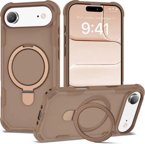 Vista 19 de Funda compatible con iPhone 12 y 12 Pro de 6.1 pulgadas con soporte de anillo magnético [protección militar contra caídas] [compatible con MagSafe]