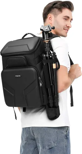 Vista 7 de MOSISO Mochila para cámara, DSLR/SLR/sin espejo, impermeable, bolsa para cámara de 17.3 pulgadas con carcasa rígida frontal, compartimento