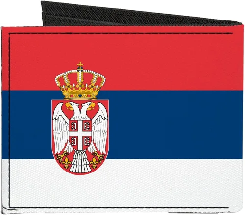 Vista 2 de buckle-down lona portafoliosSerbia Bandera accesorio