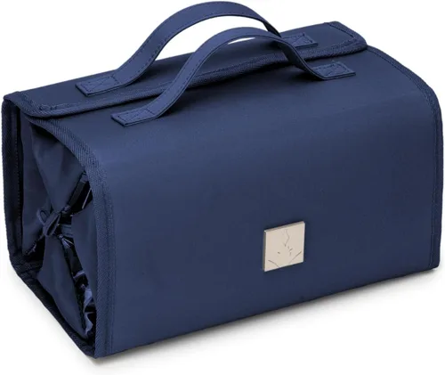 Vista 11 de ROYALFAIR Bolsa de maquillaje enrollable, bolsa de aseo de viaje para mujer con 4 bolsas transparentes aprobadas por la TSA, organizador de viaje