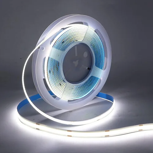 Vista 8 de COB - Tira de luces LED, 1.6 ft/1.6 pies, flexible, flexible, flexible, flexible, tira de luces LED COB DC 5 V 320 LEDs/m, blanco cálido, 3000 K