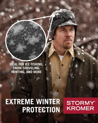 Vista 6 de Stormy Kromer Rancher Cap - Gorro de lana Thinsulate de invierno con orejeras de forro polar