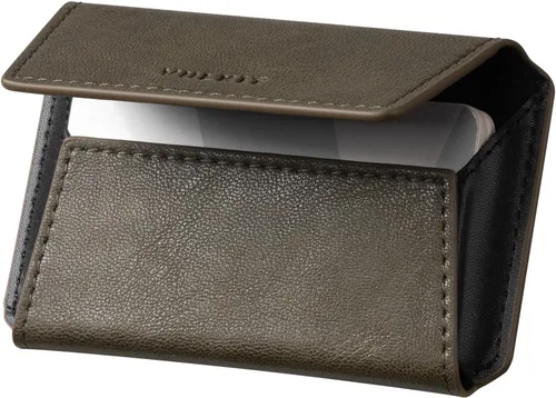 Vista 11 de VULKIT Funda de cuero para tarjetas de visita para hombre, delgada, con bolsillo, tarjetero para tarjetas de presentación, con capacidad para 20