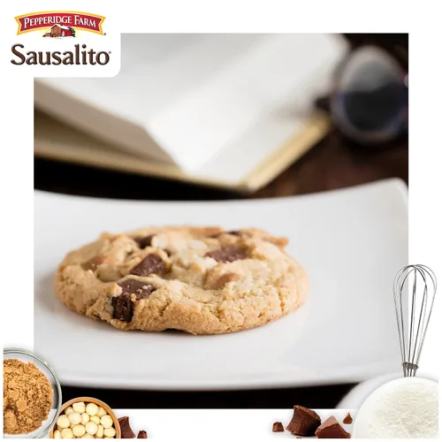 Vista 5 de Pepperidge Farm Sausalito Galletas crujientes de chocolate con leche y nuez de macadamia, bolsa de 7.2 onzas (8 galletas)