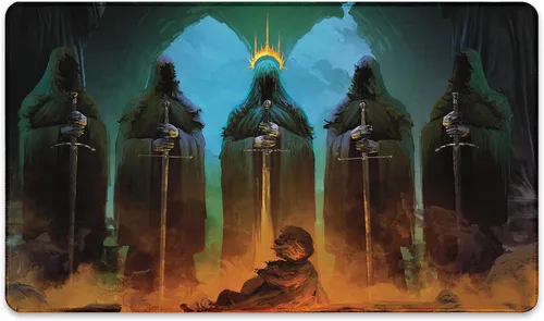 Vista 2 de Emerald Phoenix (cosida) – Alfombra de juego MTG – Compatible con Magic the Gathering Playmat – Play MTG, YuGiOh, TCG – Diseños artísticos