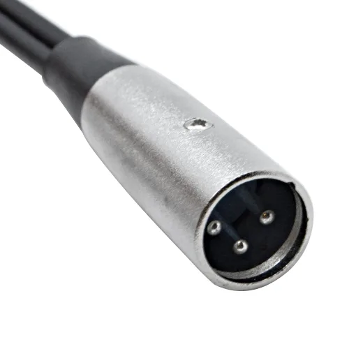Vista 4 de SEISMIC AUDIO SA-Y4 Paquete de 4 cables de conexión divisores de 1 pie, 1 XLR macho a 2 XLR hembra