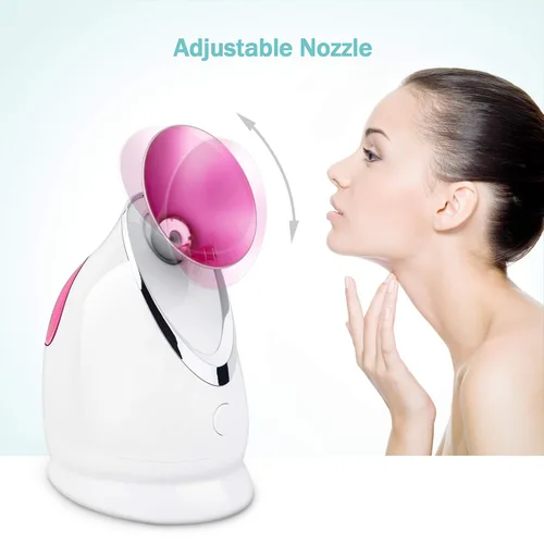 Vista 4 de EZBASICS Vaporizador facial incluido con cepillo de limpieza facial rosa