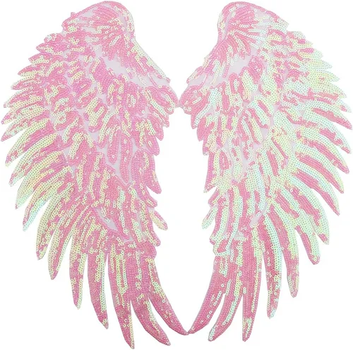 Vista 14 de LOCOMO Parche para coser con alas de ángel de lentejuelas grandes para decoración de ropa y chaqueta