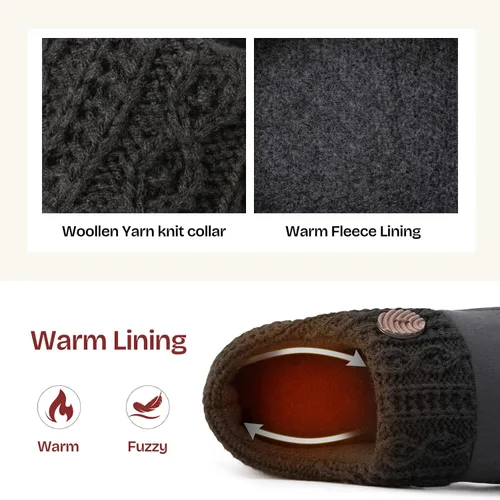 Vista 10 de EverFoams Pantuflas de microgamuza para mujer, cálidas, cómodas, de espuma viscoelástica, zapatos de casa para interiores, con cuello de punto