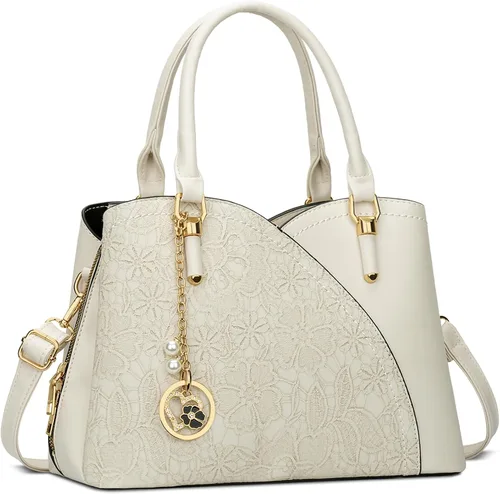 Vista 76 de KKXIU Monederos y bolsos de mano con triple compartimento para mujer, bolso de mano con asa superior