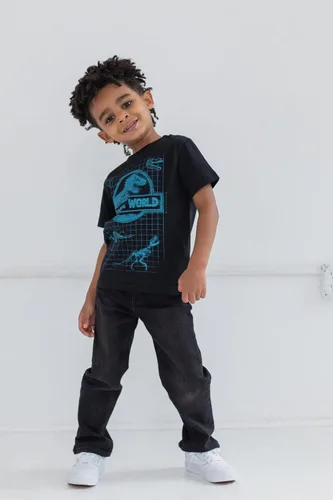 Vista 4 de Jurassic Park Paquete de 3 camisetas gráficas para niños pequeños a grandes