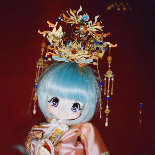 Vista 2 de MU Rompecabezas de metal 3D DIY Kits de modelo Phoenix Coronet Serie B Honghu, cultura china rompecabezas de construcción en miniatura
