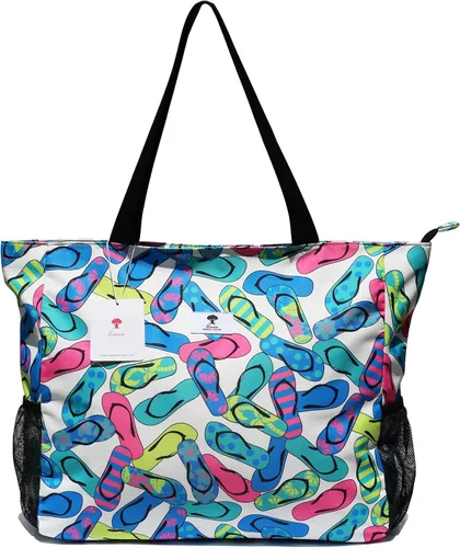 Vista 3 de Bolsa grande de playa resistente al agua, ligera de 20 pulgadas, bolsa grande para mujer, para gimnasio, playa, viajes, piscina, yoga, enfermeras