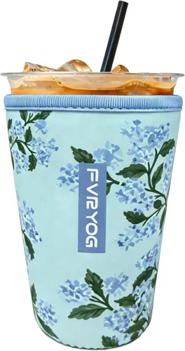 Vista 118 de Fundas de neopreno reutilizables aisladas para café helado, fundas para tazas de café helado, fundas para bebidas heladas y calientes