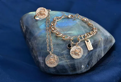 Vista 3 de GOVENUS Anillo de signo de horóscopo, constelación del zodiaco, astrología, anillo de moneda antigua, regalo perfecto para mujeres y niñas, Metal