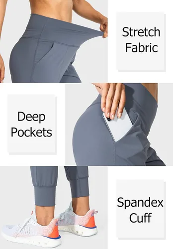 Vista 4 de G Gradual Pantalones deportivos de yoga de cintura alta para mujer con bolsillos, leggings sueltos para mujer, entrenamiento, atletismo, descanso
