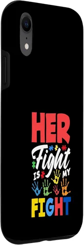 Vista 3 de Her Fight is My Fight Autism Awareness Case for iPhone XR