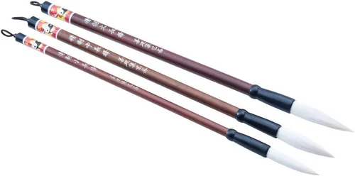 Vista 5 de Easyou Hu Brush Cepillo chino para caligrafía y dibujo Sumi puro pelo de cabra fino 1pcs D 0.4 in L: 2.0 in FGYLR