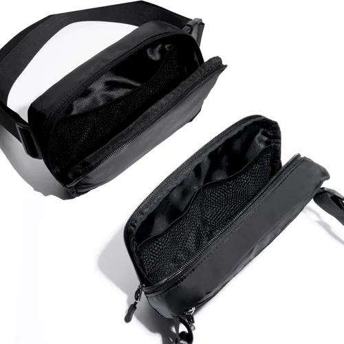 Vista 5 de Riñonera cruzada para mujer en todas partes, Negro, talla única , Riñonera para mujer