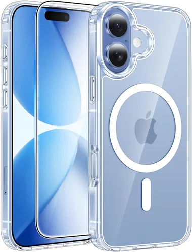Vista 124 de FNTCASE - Funda para iPhone 16 Pro: magnética, mate, translúcida, de grado militar, protectora contra caídas, resistente, fina, duradera y a prueba