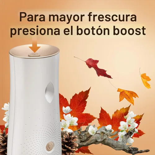 Vista 6 de Glade Kit automático de repuesto y soporte de aerosol, ambientador para el hogar y el baño, maderas de cachemira, 6.2 onzas