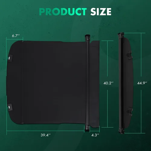 Vista 43 de SCITOO Funda de Carga 2011-2015 Compatible con Smart Fortwo 2008-2015 Compatible con Smart Fortwo 1.0L Funda Trasera Retráctil Mejorada con Aluminio