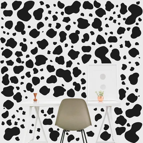 Vista 2 de 184 calcomanías con estampado de vaca, calcomanías adhesivas para pared, calcomanías de vinilo con estampado de vaca, decoración de pared extraíble