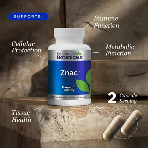 Vista 2 de Suplemento de apoyo inmunológico de zinc con vitamina C, beta caroteno y cítricos Bioflavanoides Antioxidante Apoyo Inmune - 90 Cápsulas Vegetarianas