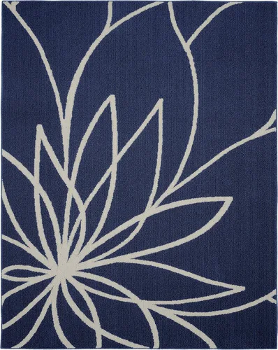 Vista 6 de Garland Rug Grand Floral, 2 x 5 pies, negro/marfil