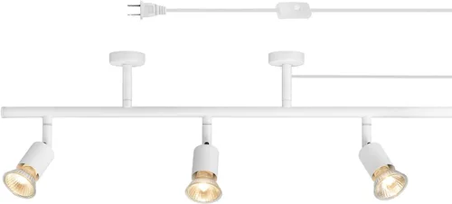 Vista 15 de GLOBE Electric 60024 Iluminación de riel de 3 luces con enchufe, cabezales ajustables, acabado blanco mate, 22 pulgadas, base GU10, cable de 15 pies