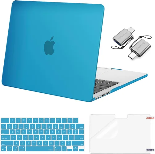 Vista 10 de Mosiso Funda para MacBook Air de 13 y 13.6 pulgadas, 2024, 2023 y 2022, M3 A3113, M2 A2681, Touch ID, carcasa rígida, cubierta de teclado, protector
