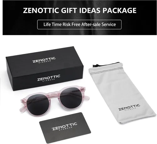 Vista 42 de ZENOTTIC Gafas de sol polarizadas redondas vintage para hombres y mujeres con protección UV400