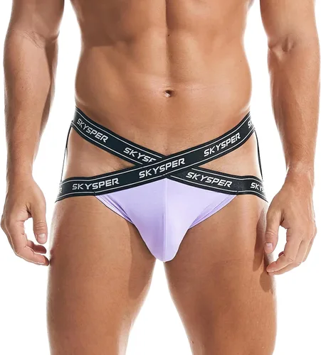 Vista 77 de SKYSPER Jock Strap Athletic Supporter para hombres Sexy Jockstrap Ropa interior masculina