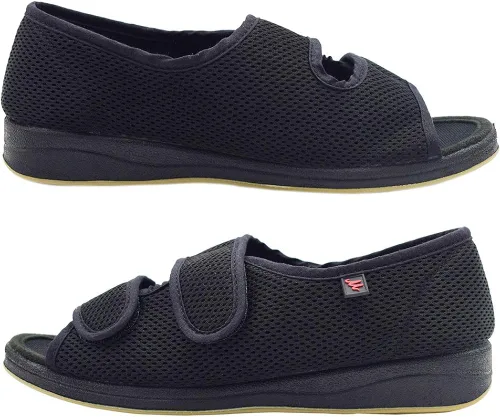 Vista 5 de WLESVAGO Sandalias diabéticas para mujer ancho ajustable para artritis y edema zapatos MS7008