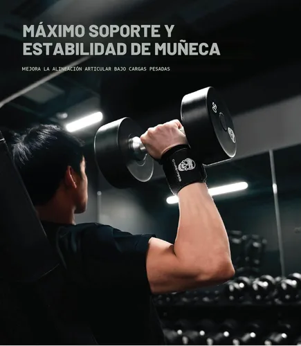 Vista 2 de Gymreapers Muñequeras de levantamiento de pesas (aprobadas por IPF) de 18 pulgadas, soporte de muñeca de calidad profesional con lazo para el pulgar
