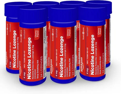 Vista 8 de Amazon Basic Care Pastilla Polacrilex de nicotina de 4 mg, sabor a cereza, ayuda para dejar de fumar, 168