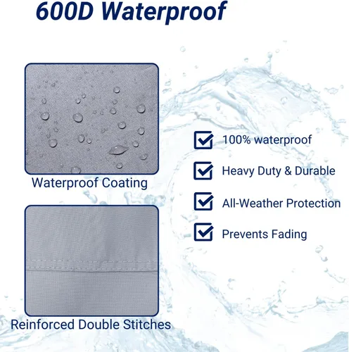 Vista 3 de Savvycraft Funda Impermeable para Asiento de Barco con Respaldo Abatible, Poste de Apoyo, Funda para Asiento de Barco con Hielera de Respaldo