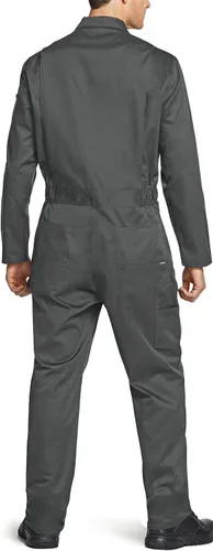 Vista 2 de CQR - Overol para hombre con manga corta, cremallera frontal, múltiples bolsillos, resistente a las manchas y a las arrugas