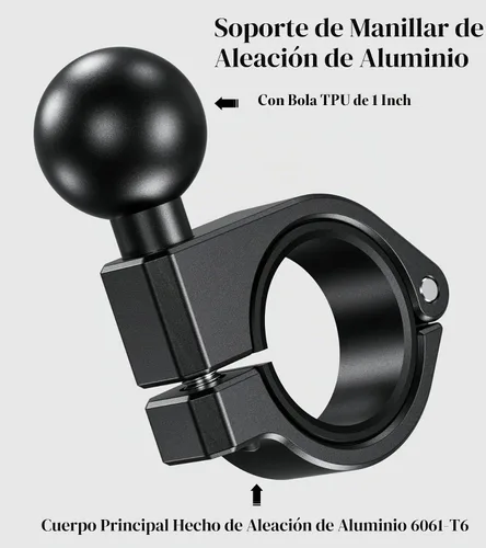Vista 2 de BRCOVAN Soporte de bola de 1 '', base de abrazadera de manillar de aleación
