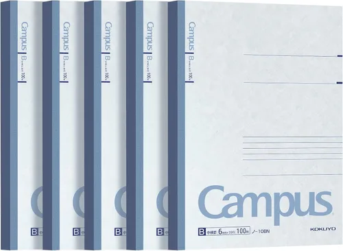 Vista 12 de KOKUYO Cuaderno Campus, a rayas de 15/64 pulgadas, semiB5, 100 hojas, 35 líneas, azul (NO-10BN)