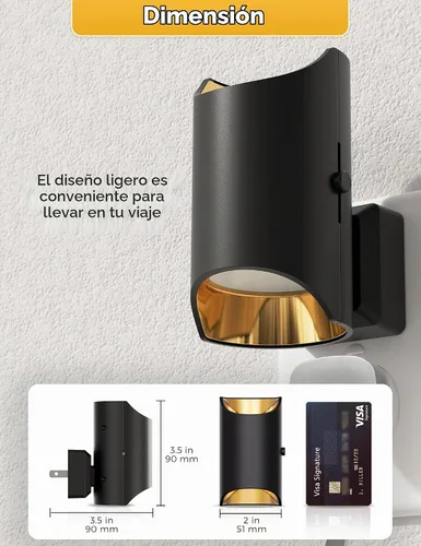 Vista 6 de L LOHAS LED - Luz nocturna LED, luces nocturnas atenuables enchufables a la pared, sensor del atardecer al amanecer, blanco suave 3000K, 0-100LM