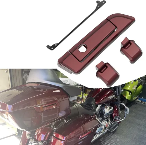Vista 10 de Moto Onfire Whisky ámbar Harley Tour Pack Cierres Bisagras Ajuste para AB Harley/Davidson Touring Razor Chopped King Tour Pak Amber Whiskey