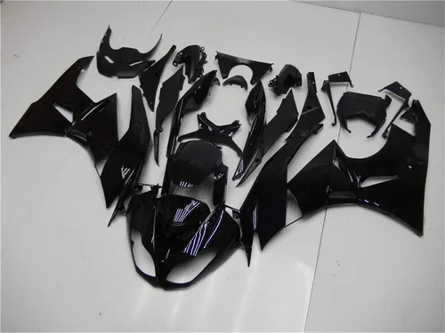Vista 2 de US STOCK - Carenado negro brillante apto para 2009-2012 ZX6R 636 ZX-6R inyección ABS plásticos posventa carrocería 2010 2011 09 10 11 12