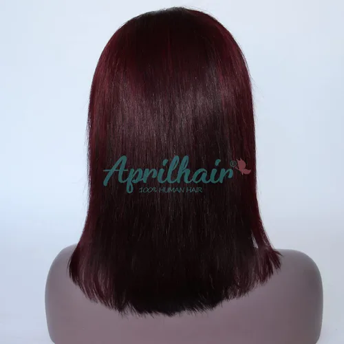 Vista 3 de Pelucas de encaje frontal Bob, pre-arrancadas, lisas, sin pegamento, 130% de densidad, cortas, cabello humano virgen brasileño con cabello de bebé