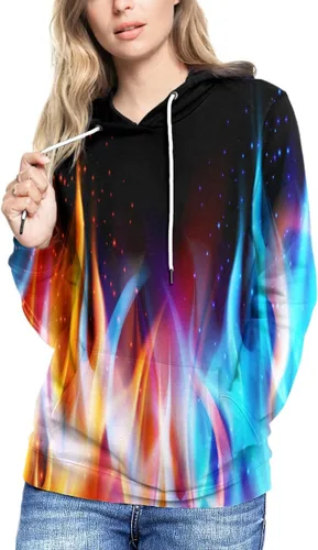 Vista 5 de Syaimn sudadera con capucha, casual, unisex, estampado 3D, para entrenamiento