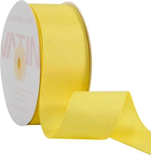Vista 108 de VATIN Cinta de Grogrén Negra, 1-1/2" x 50 Yardas Continuas, Cinta de Grogrén de Poliéster Negra, Usar para Lazos de Bricolaje, Accesorios