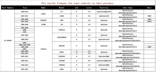 Vista 2 de Autopart T ST-54006 Sensor de oxígeno O2, aguas arriba, para Lexus 2007-13 LS460 IS F, Pontiac Vibe 2005-2010, Scion XD 2008-09, 2004-12 para Toyota