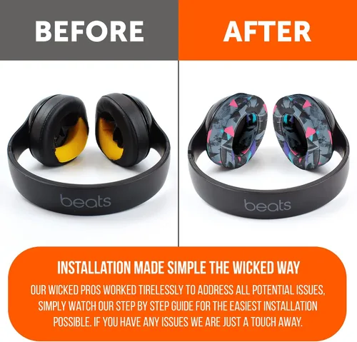 Vista 4 de WC Wicked Cushions - Almohadillas de repuesto para Beats Studio 2 y 3 (B0501, B0500) con cable e inalámbrico NO es compatible con Beats Solo