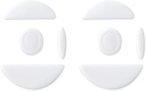 Vista 9 de HUYUN 2 juegos de almohadillas para mouse Logit G403/G603/G703 con bordes curvos redondeados blancos compatibles con mouse Logit G403/G603 Para Logi